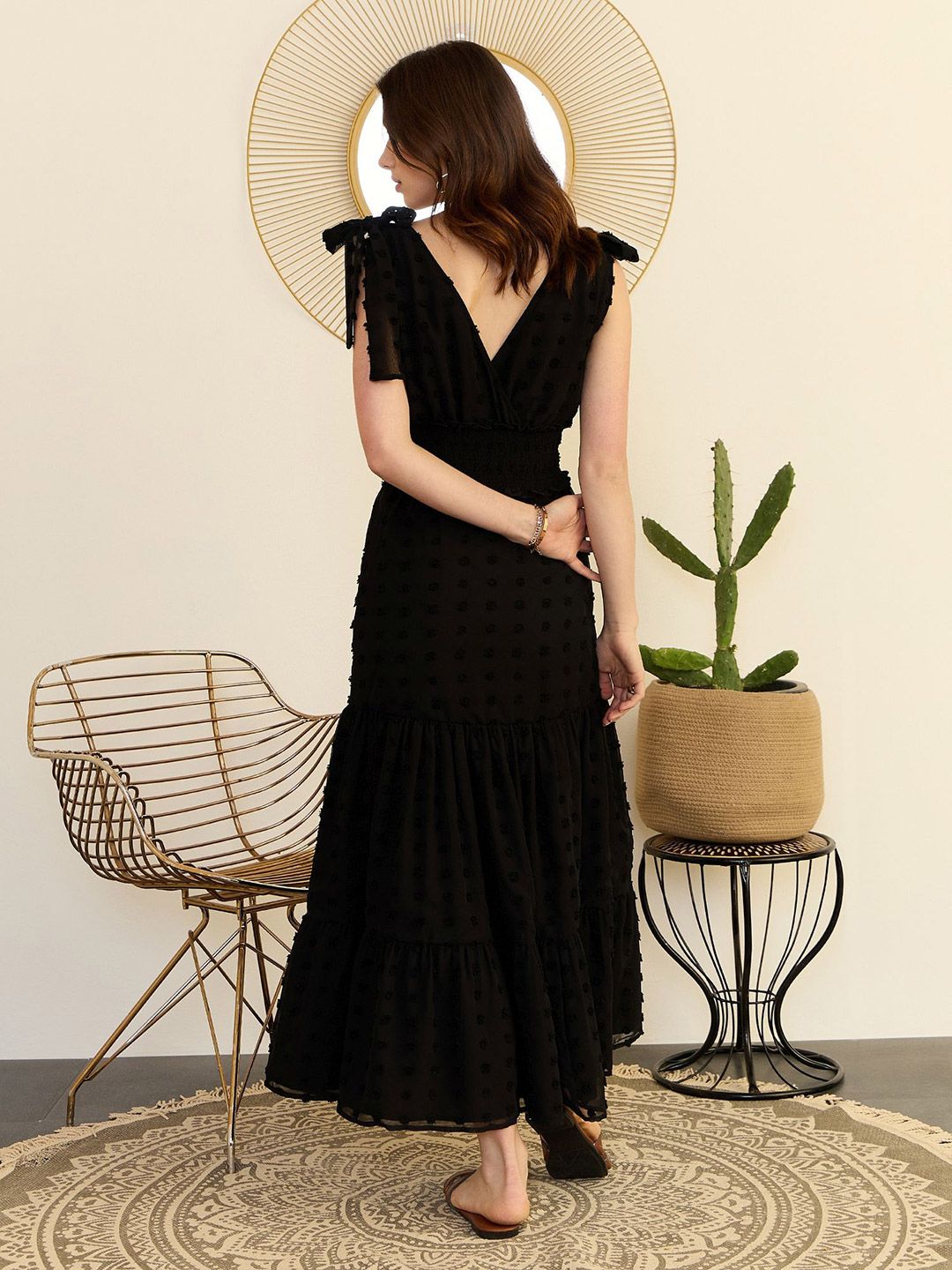 Berrylush Jacquard Maxi Dress