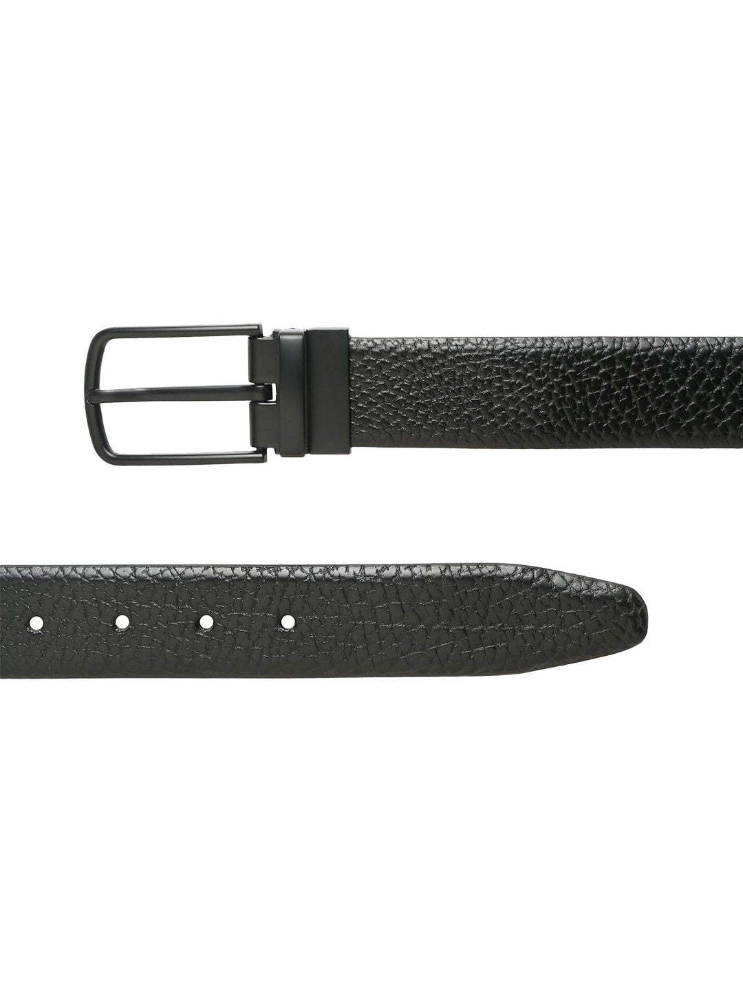 Teakwood Leathers Men Textured Leather Reversible Formal Belt