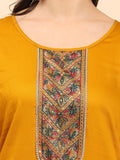 Mamicha Women Embroidered Regular Pure Cotton Kurta with Palazzos & With Dupatta