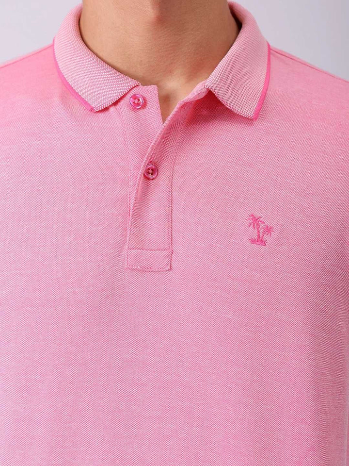 The Indian Garage Co Men Solid Polo Collar T-shirt