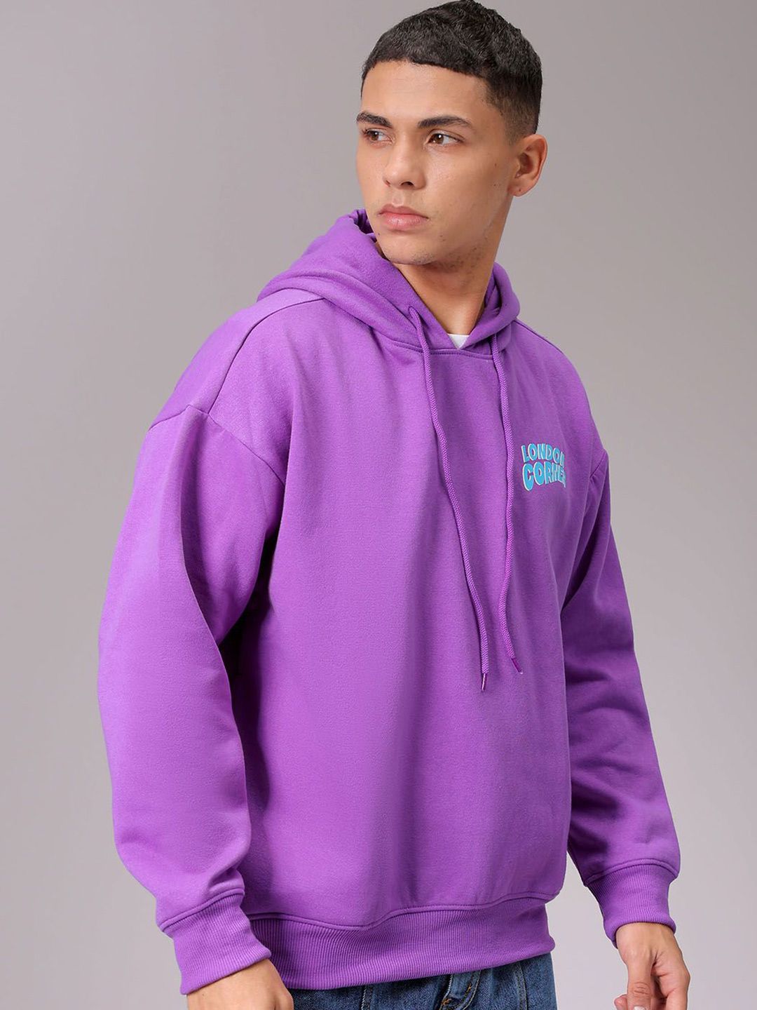 The Indian Garage Co Men Printed Long Sleeves Pullover Hooded Neck Sweatshirt