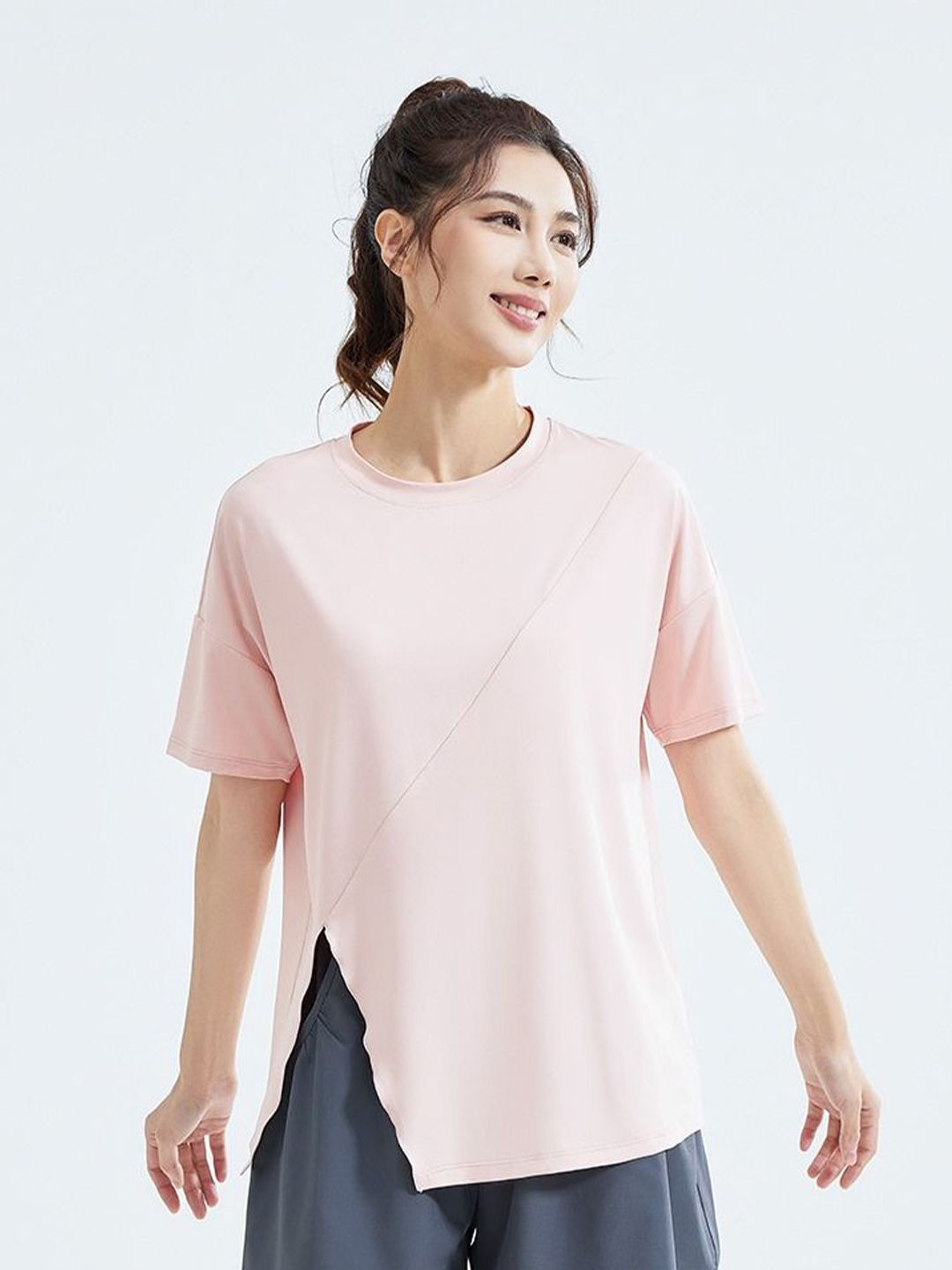 HRX by Hrithik Roshan  Women  Solid Round Neck Short Sleeve Top