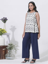 W Self Design Top with Trousers