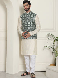 SOJANYA LUXE Jaket Nehru Kolar Mandarin Sulam Lelaki