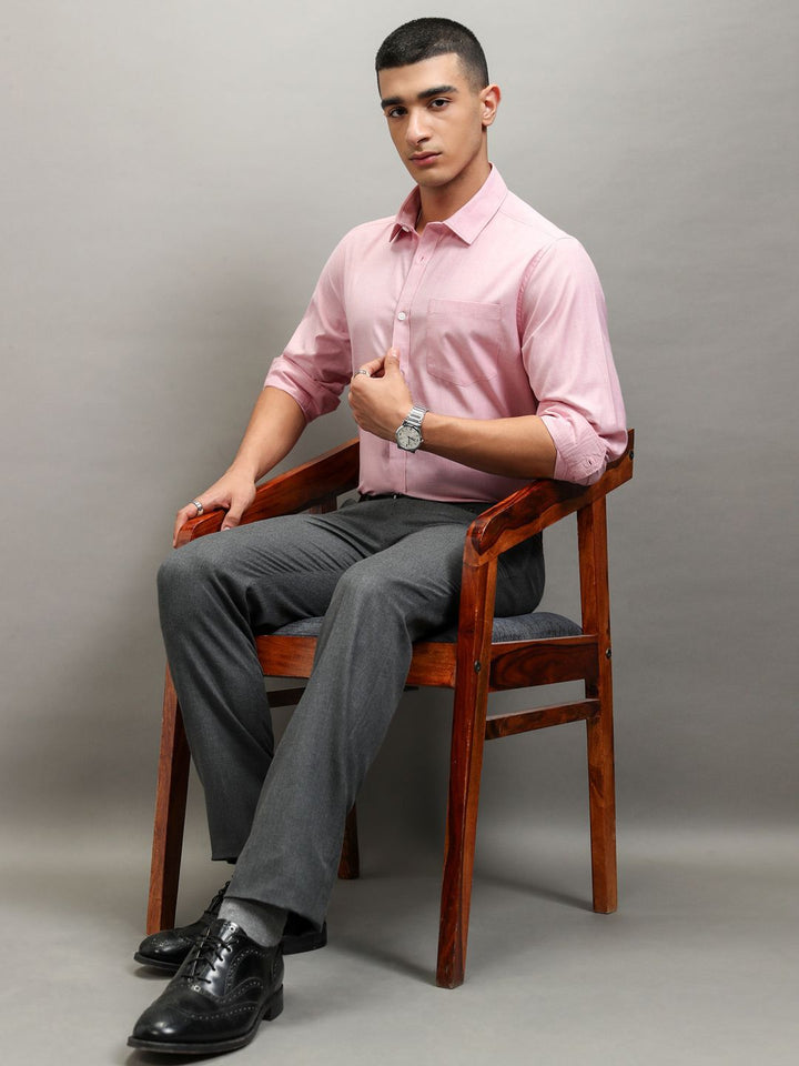 Highlander Men Solid Formal Slim Fit shirt