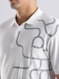 ADRO Men Off White Cotton Tshirts