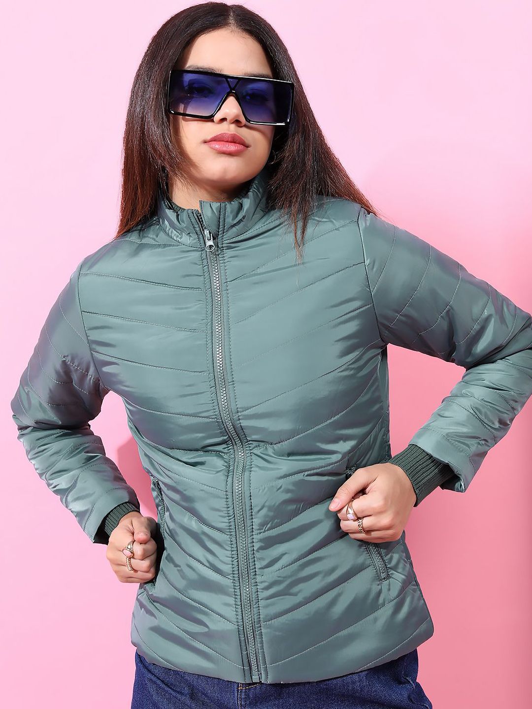 Tokyo Talkies Women Solid Puffer Jacket