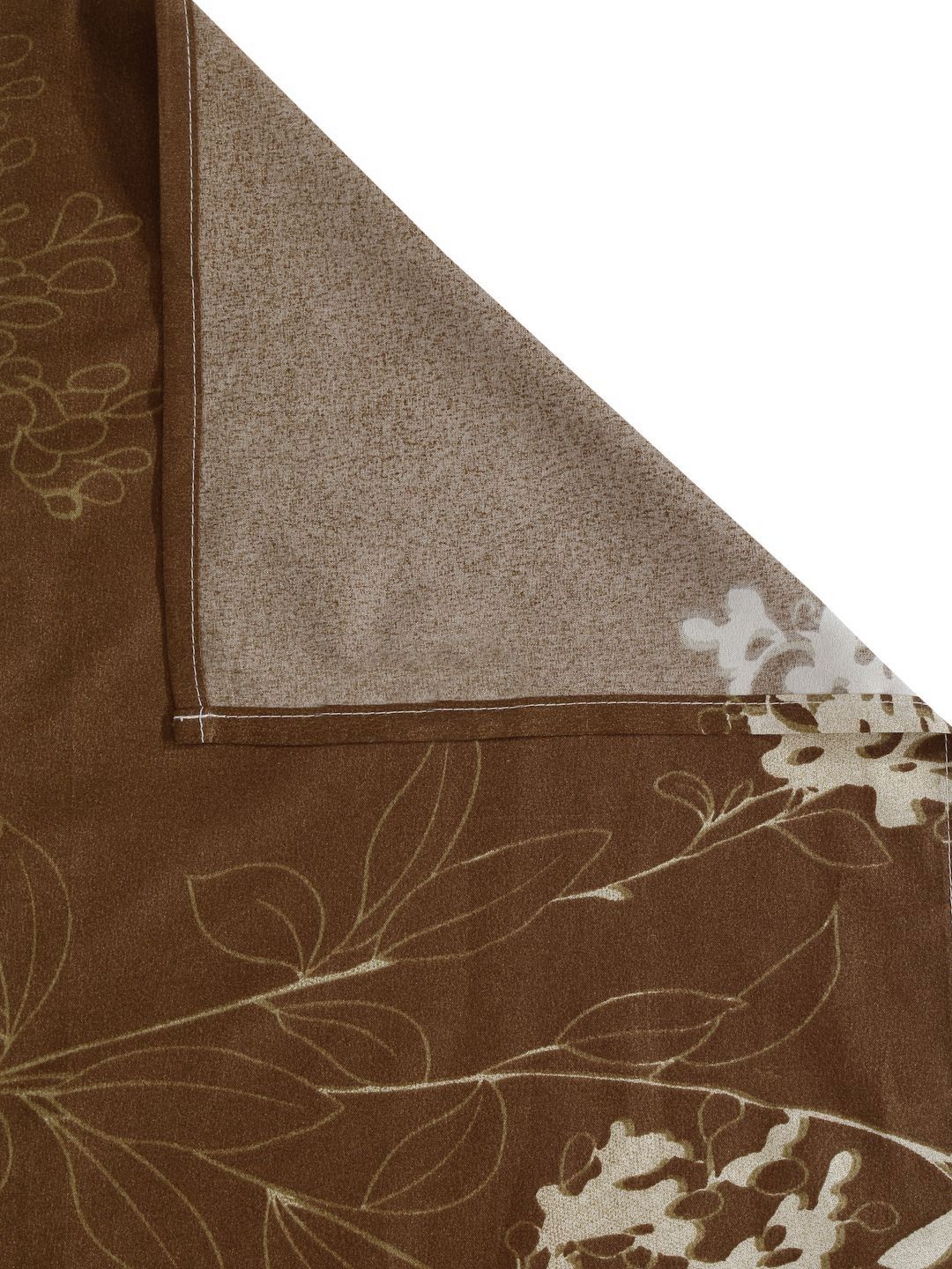 Myntra Elegant Homes Lounge Bulu Coklat Bunga Kapas 300 TC King Cadar Halus dengan 2 Sarung Bantal-250 x 220 sm