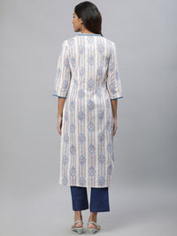 AURELIA Women Printed Thread Work Anarkali Kurta