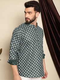 Motif Etnik Anouk Kerja Benang Bercetak Kurta Pendek