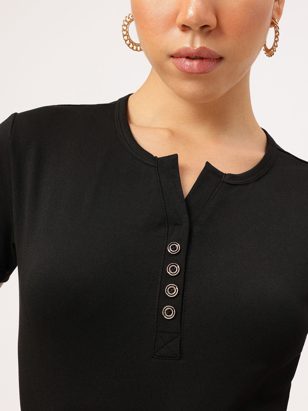 DressBerry Easy Breezy Henley Neck T-shirt