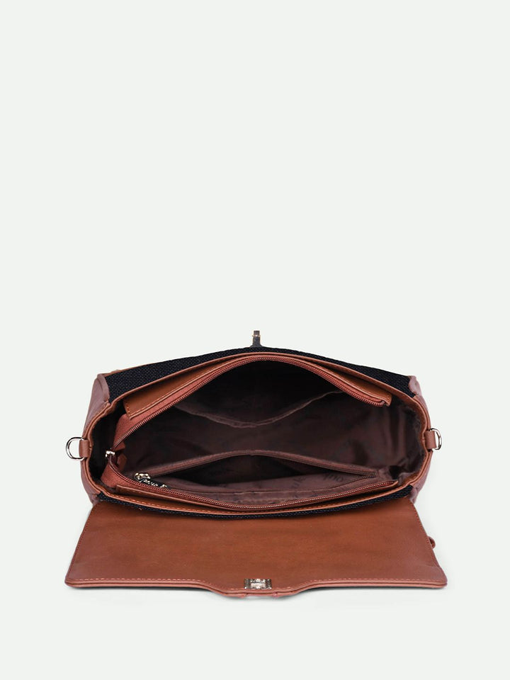 ZOUK Printed Structured Satchel