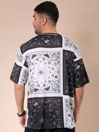 The Indian Garage Co Men Graphic Printed Round Neck Oversized T-shirt