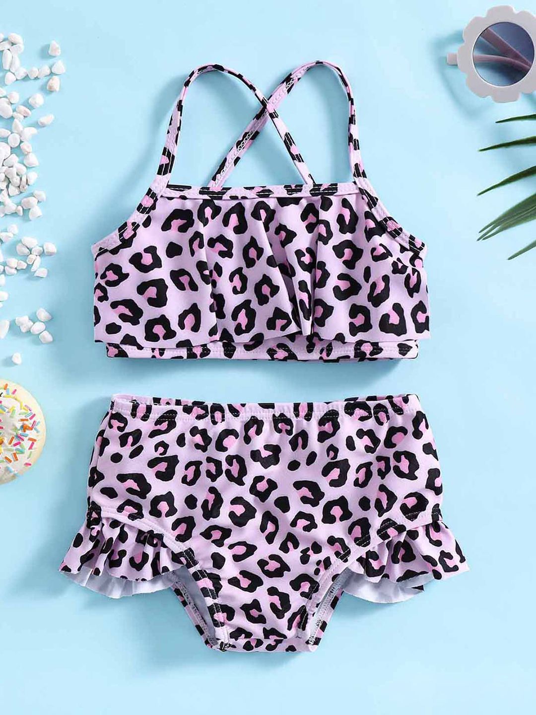 YK Girls Animal Printed Swimset