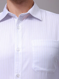 The Indian Garage Co. X Luxe Men Slim Fit Multi Stripes Opaque Striped Formal Shirt