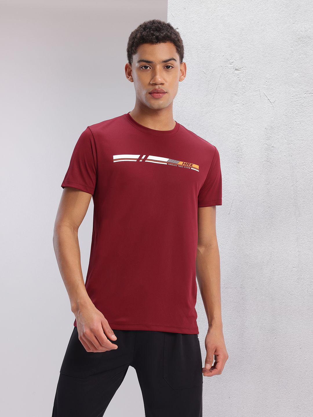 HRX by Hrithik Roshan Printed Rapid-Dry Training T-shirt