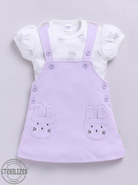 Moms Love Infant Girls Pure Cotton A-Line Dress With Top