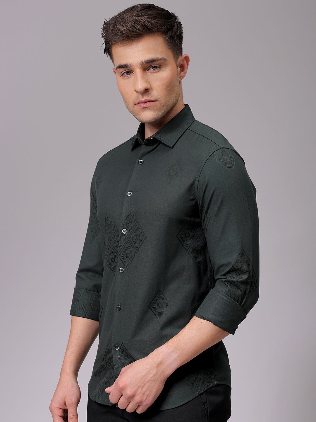 The Indian Garage Co Men Slim Fit Opaque Party Shirt