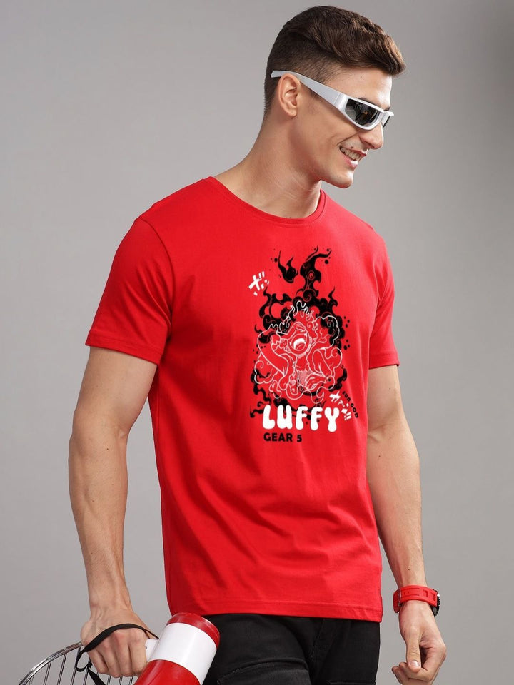 ADRO Men Typography Printed Applique T-shirt