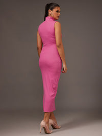 STREET 9 Women High Neck Sleeveless Sheath Dress