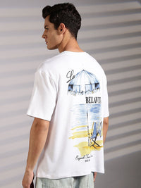 Eszett French Sunset Textured Cotton Oversized Tshirt