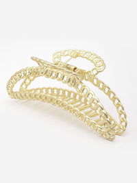 PANASH Women Gold Plated Metal Claw Clip