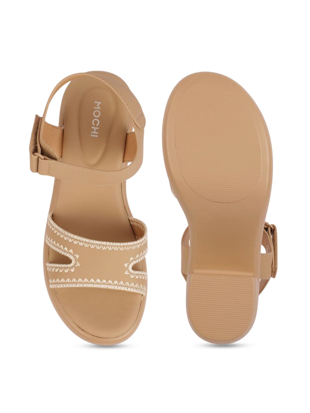 Mochi Embellished Block Sandals