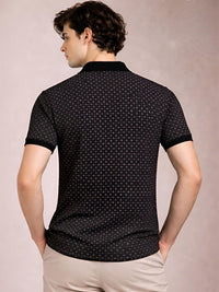 ADRO Men Printed Polo Collar T-shirt