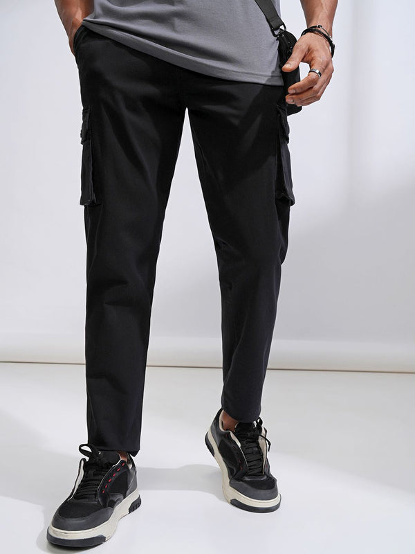HIGHLANDER Men's Straight Fit Cargos Trousers