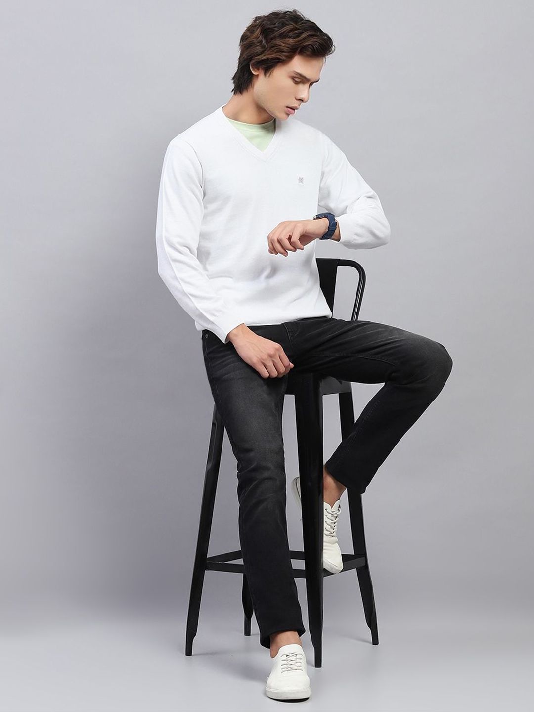 Monte Carlo Men Long Sleeves Cotton Pullover