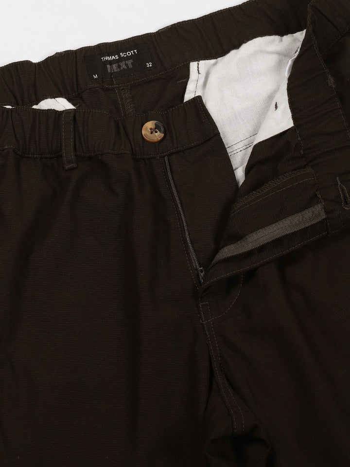 Thomas Scott Men Smart Slim Fit Easy Wash Cargos Trousers