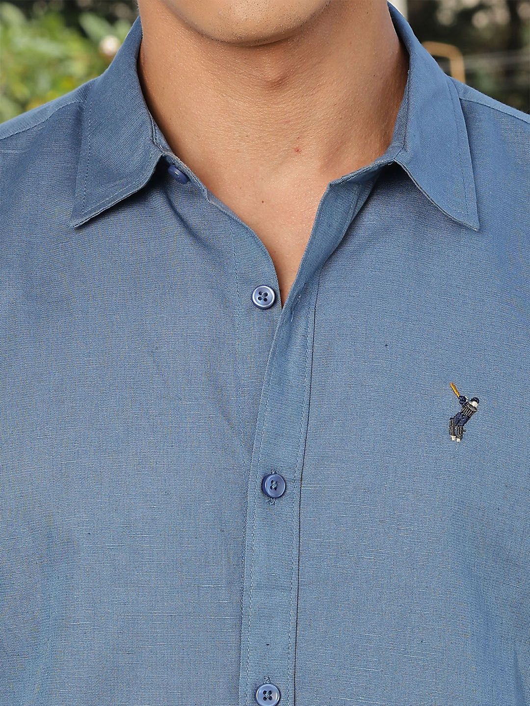 Thomas Scott Men Premium Slim Fit Solid Spread Collar Casual Shirt