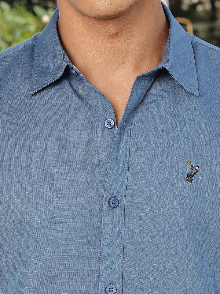 Thomas Scott Men Premium Slim Fit Solid Spread Collar Casual Shirt