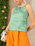 DressBerry Pleated Perfection Printed Top