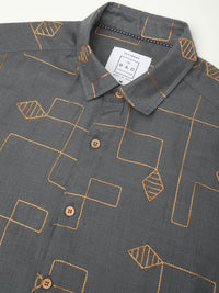 VASTRADO Men Classic Slim Fit Opaque Casual Shirt