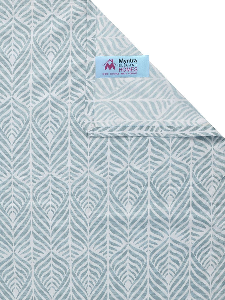 Myntra Elegant Homes Green & Blue Floral 300 TC King Bedsheet with 2 Pillow Covers