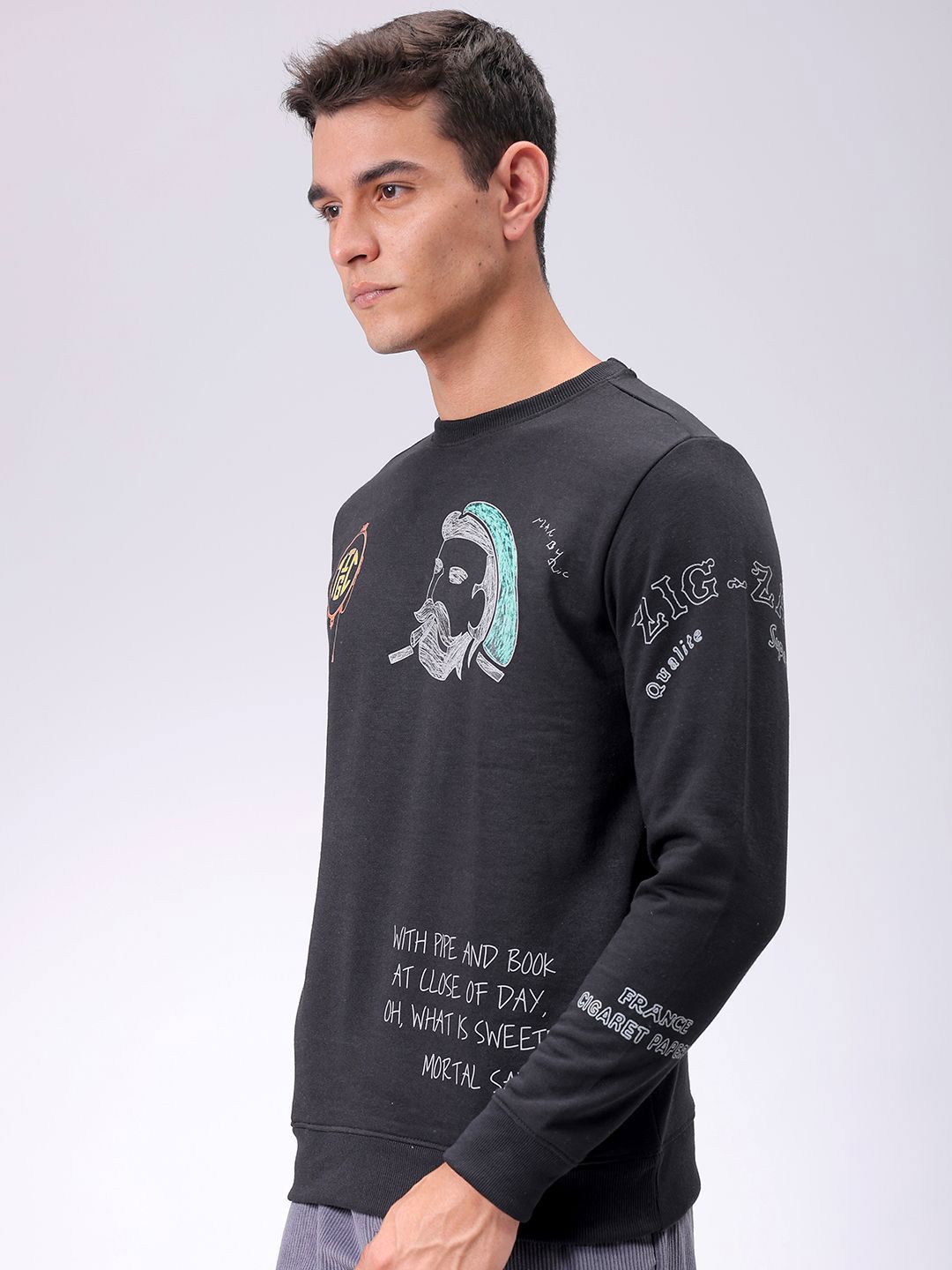 The Indian Garage Co Men Graphic Printed Sweatshirt