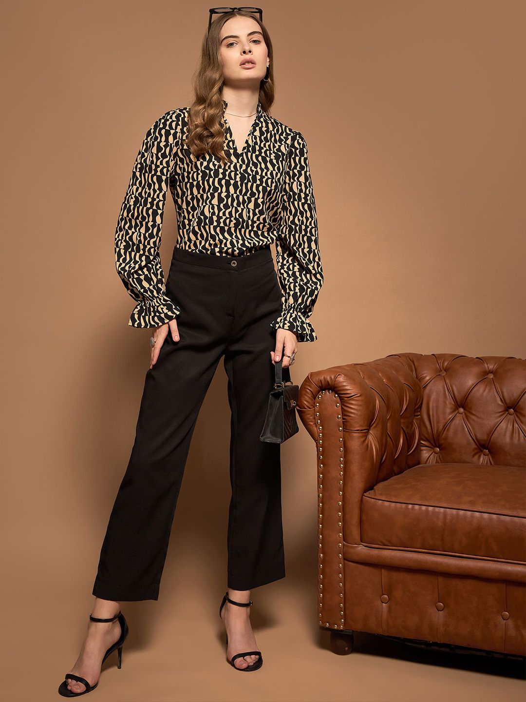 Berrylush Print Bishop Sleeves Top