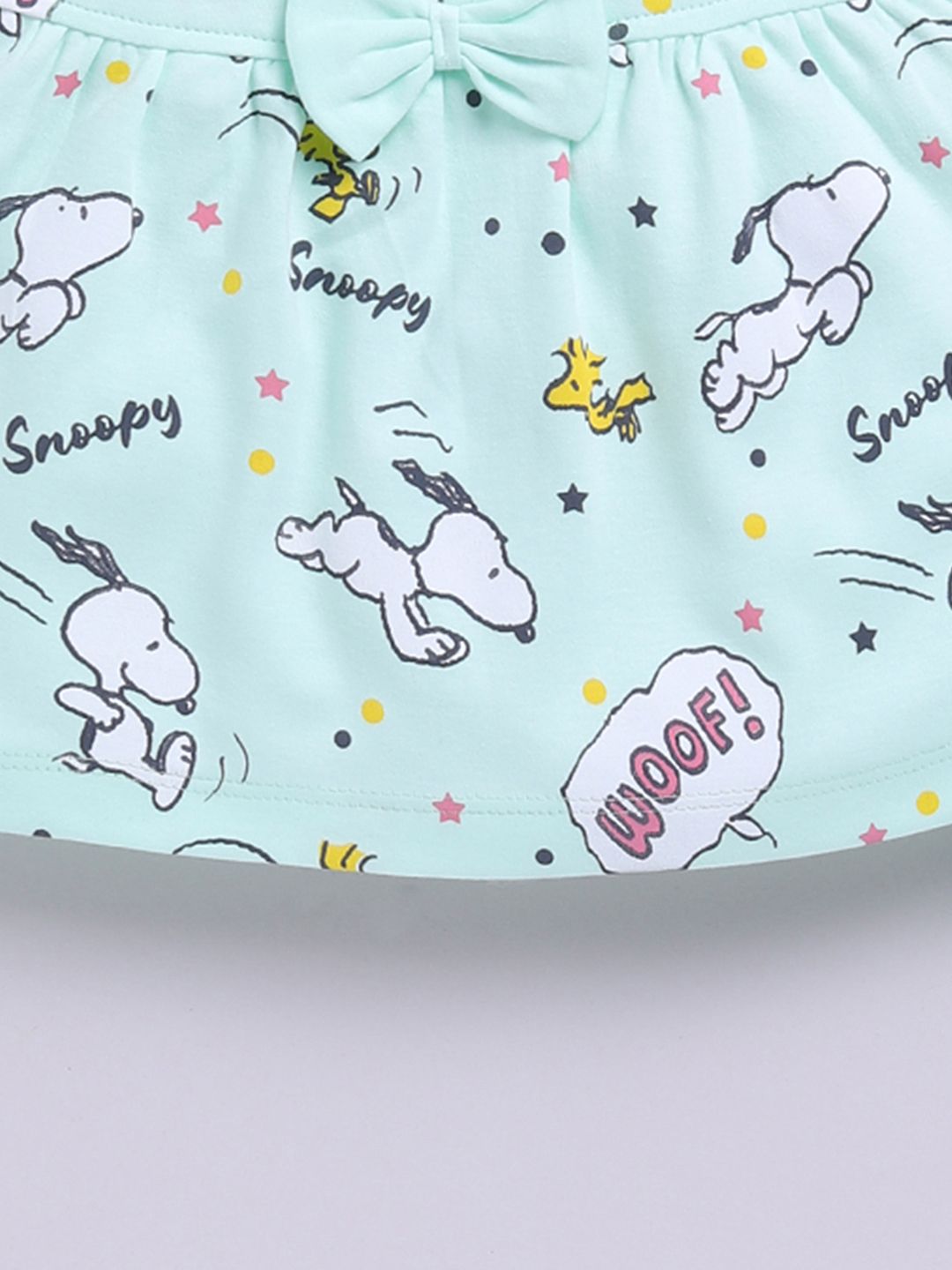 Happy Faces Infant Girls Snoopy Printed Pure Cotton A-Line Dress