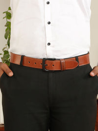 Teakwood Leathers Men Textured Leather Belt