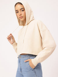 DressBerry Printed Drop-Shoulder Crop Sweatshirt