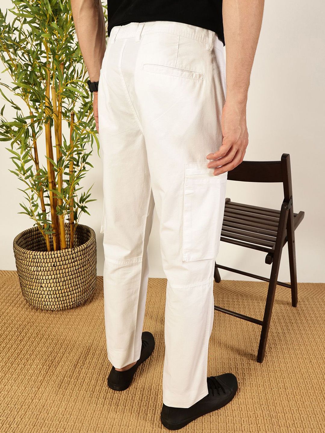 Thomas Scott Men Smart Cricket Club Collection Easy Wash Cargo Trousers