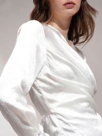 ESPYR By Tokyo Talkies Women Solid Ruched Top