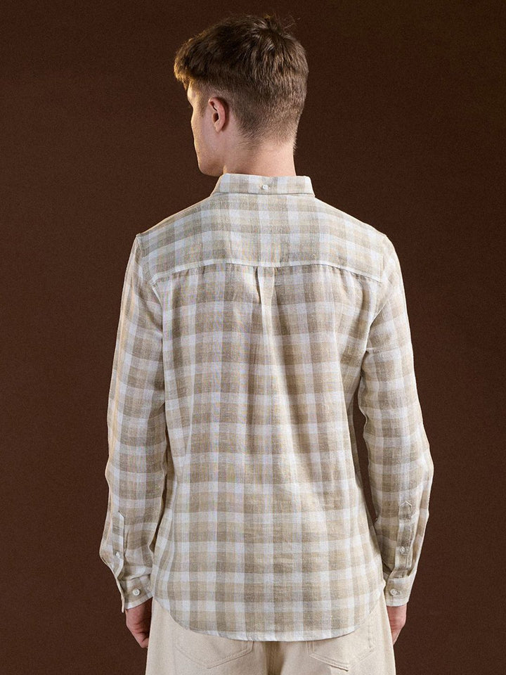 THE BEAR HOUSE Men Slim Fit Opaque Checked Casual Shirt