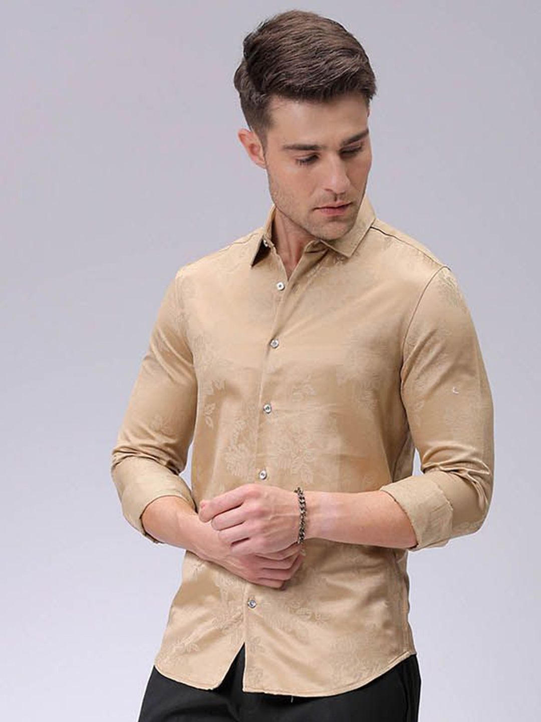 The Indian Garage Co Men Slim Fit Opaque Party Shirt