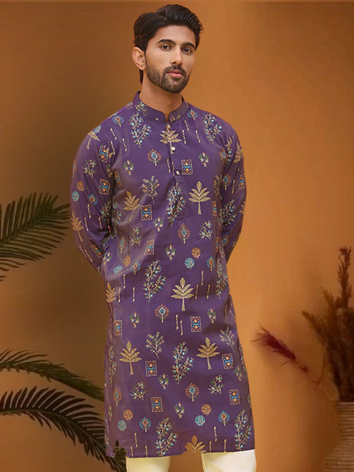 Jompers Floral Printed Straight Kurta