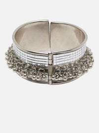 Anouk Silver-Plated Mirror Studded Bangle