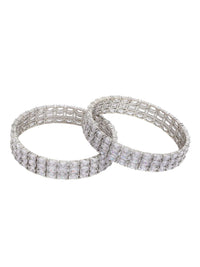 Set Anouk 2 Gelang Bertampal Berlian Amerika Bersalut Rhodium