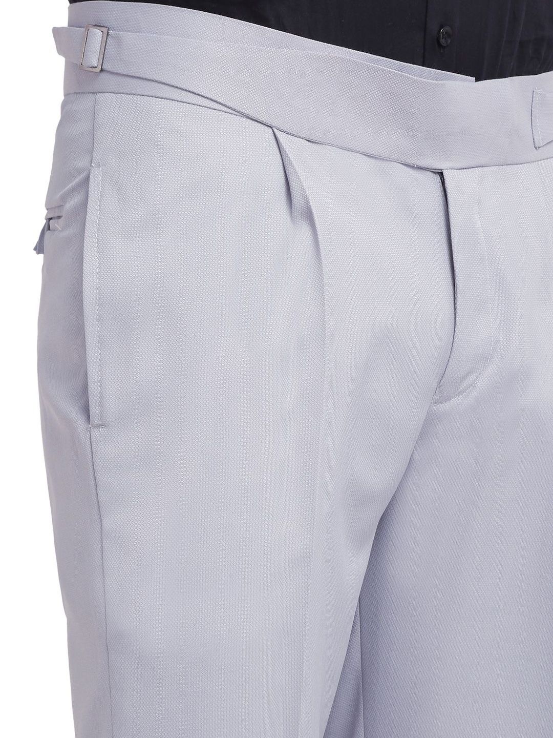 KLOTTHE Men Slim Fit Easy Wash Pleated Trousers