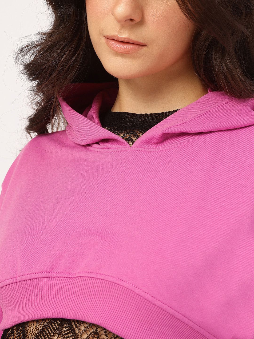 DressBerry Hooded Crop Sweatshirt